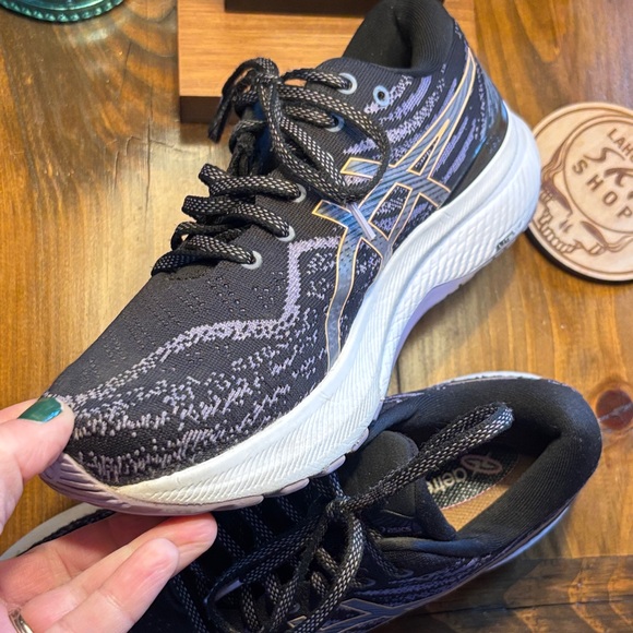 ASICS Dark Grey Purple and White Athletic Sneakers - Picture 10 of 16